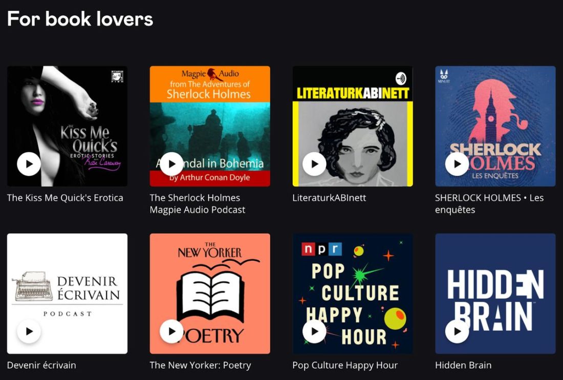 Literature podcasts on Deezer.