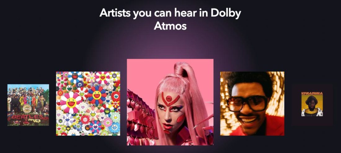 Artists available in Dolby Atmos (From:Dolby).