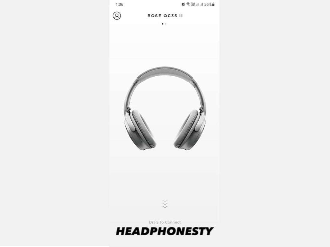 Connecting Bose headphones via app