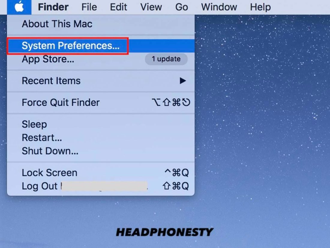 Go to System Preferences.