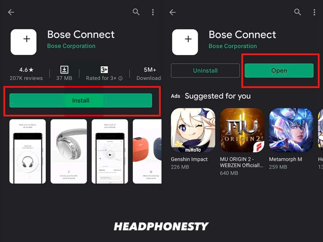 Download the Bose Connect App