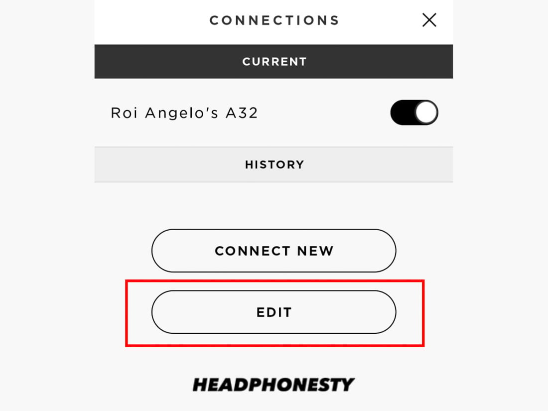 Connections tab