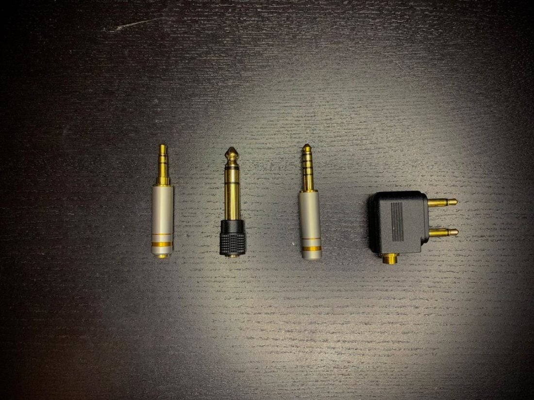 A generous selection of various adapters are provided to suit different source pairings.