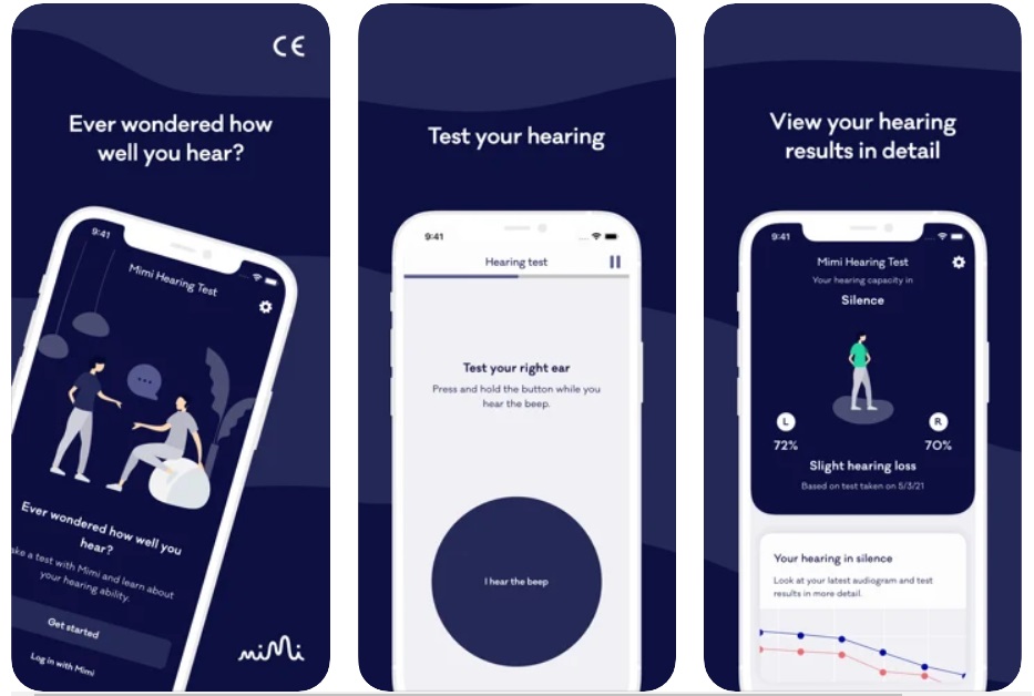 Mimi Hearing Test interface (From: App Store)