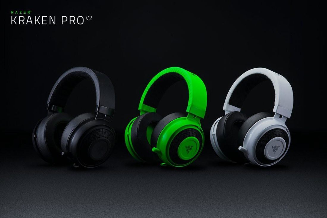 Razer Kraken 7.1 V2 gaming headphones colors (From: Razer).