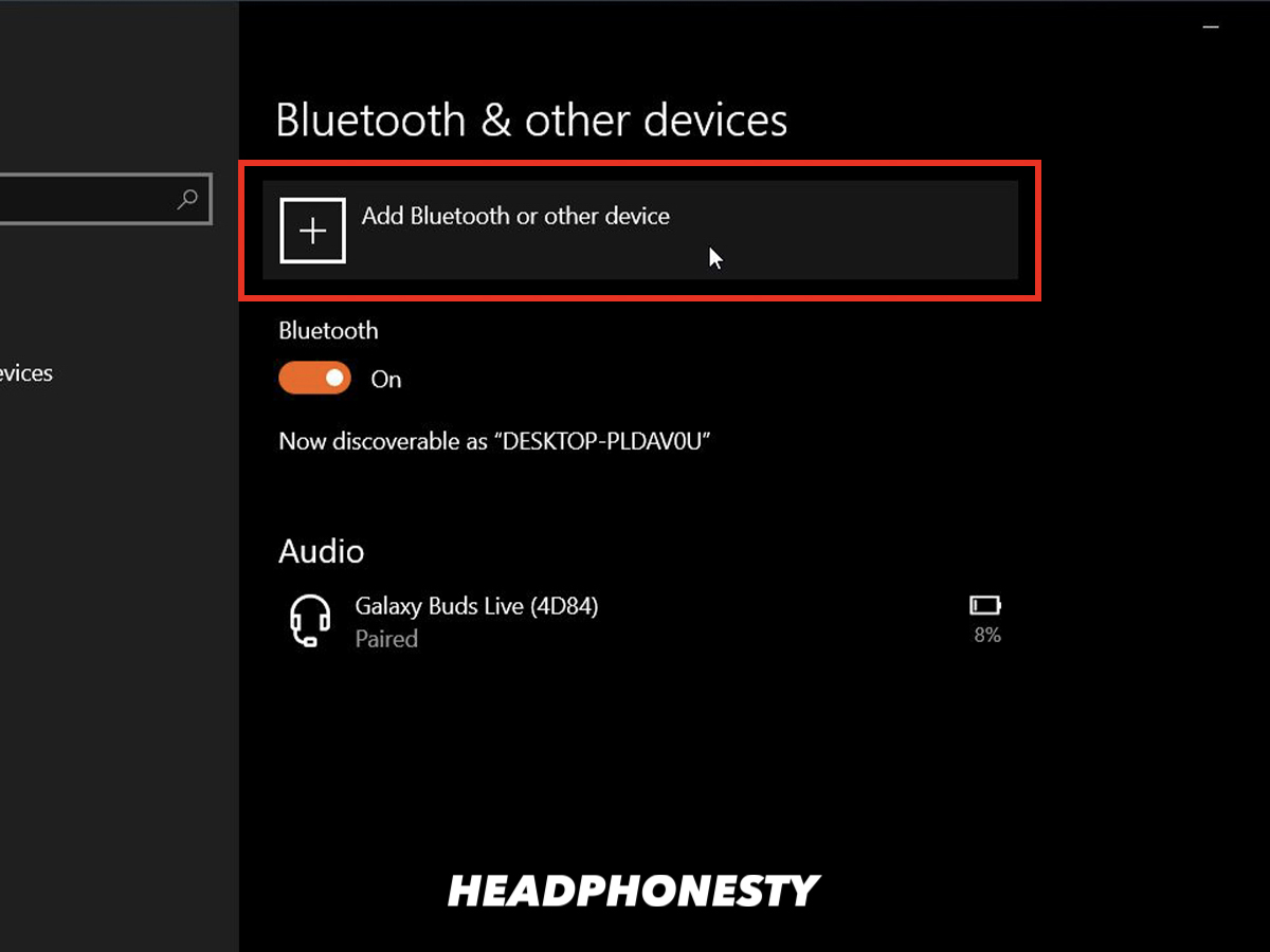 Adding Bluetooth devices