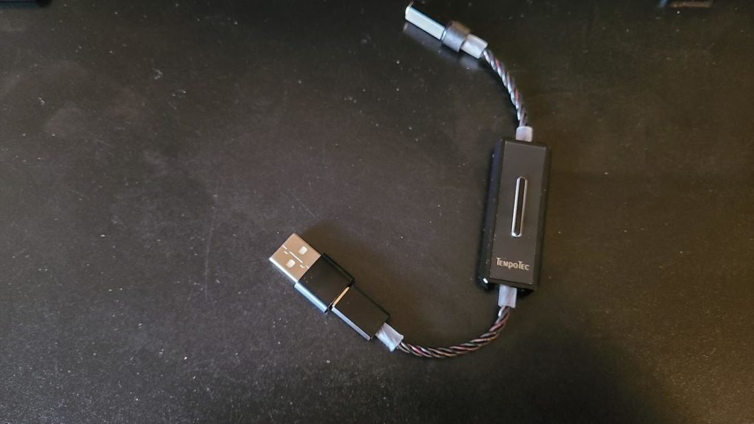 The E35 with the USB-C to USB-A adaptor.