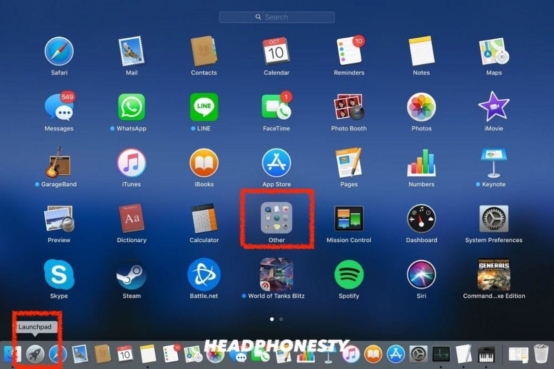 Select Other icon in LaunchPad.