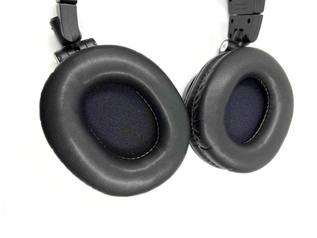 The ATH-M50xBT2 synthetic leather ear pads are too shallow for big ears.