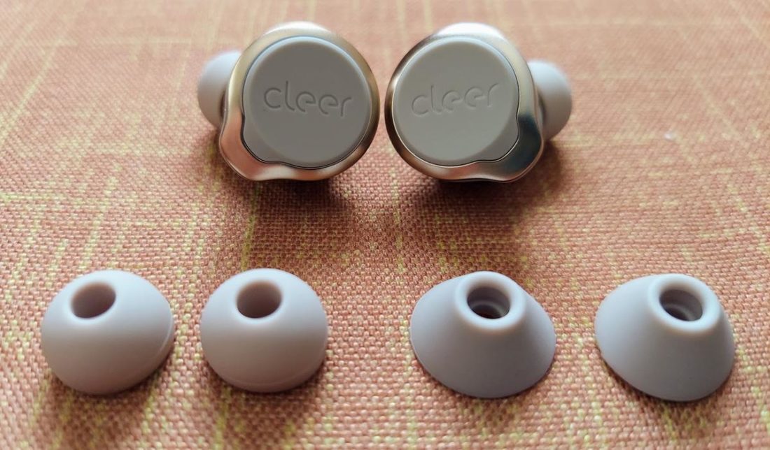 Included are soft, color-matched silicone round and conical ear tips.