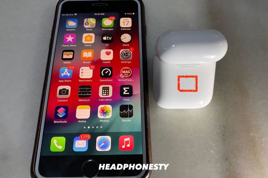 Reset AirPods until status light turns from Amber to White.