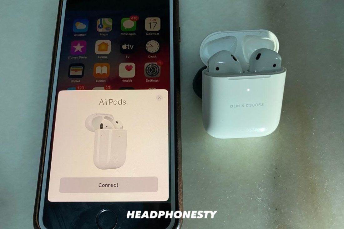 Keep the lid open and sync your AirPods.