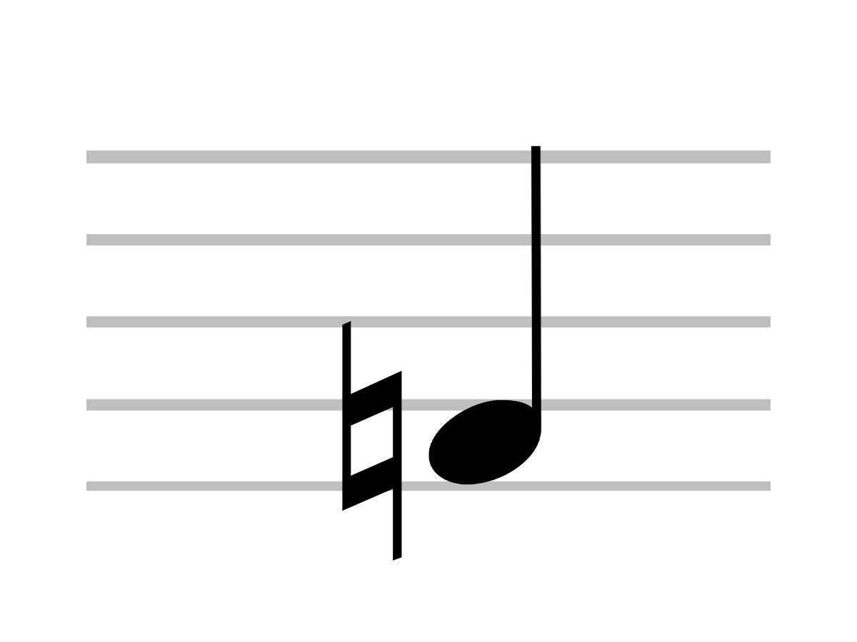 Close look at natural musical symbol