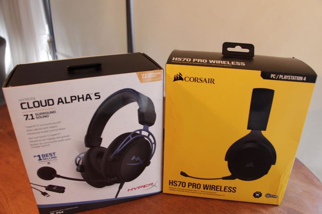 The HyperX Cloud Alpha S take the edge over the Corsair HS70 Pro Wireless.