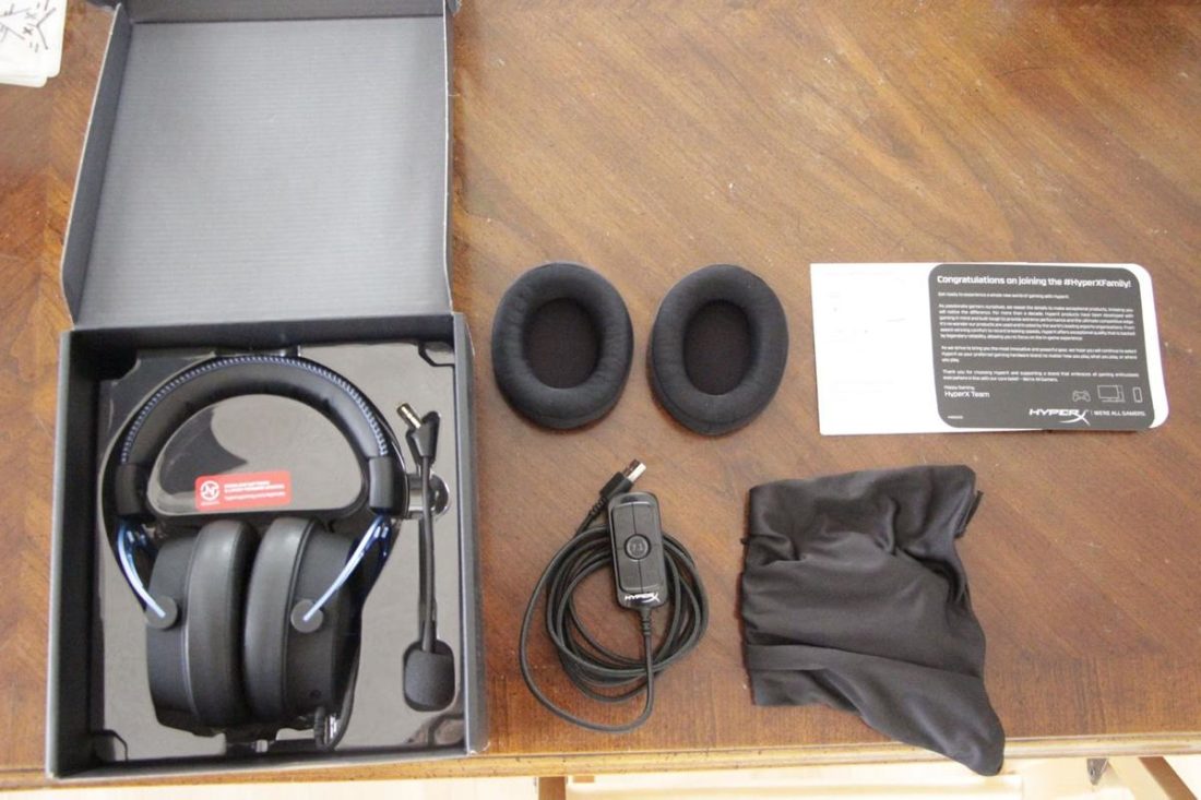 HyperX Cloud Alpha S packaging and additional included accessories.