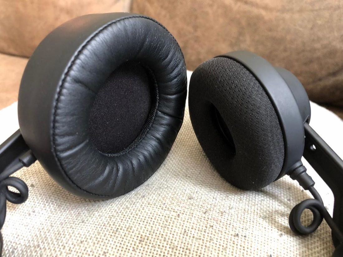 The E04 over-ear pads (left) and E10 on-ear pads (right).