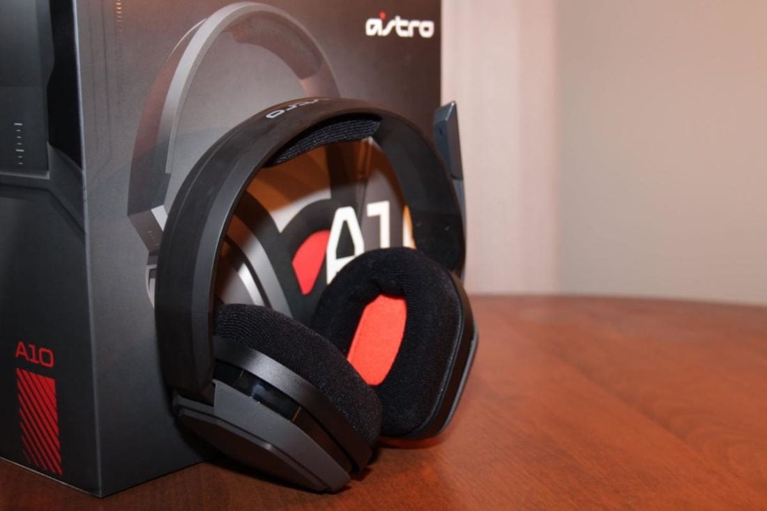 Plush cloth padding on the ear cups of the A10.