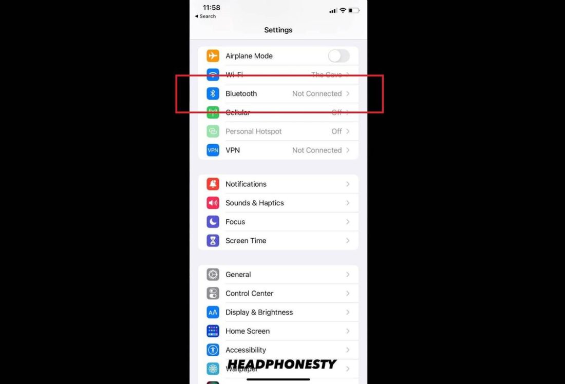 Pengaturan Bluetooth di iOS