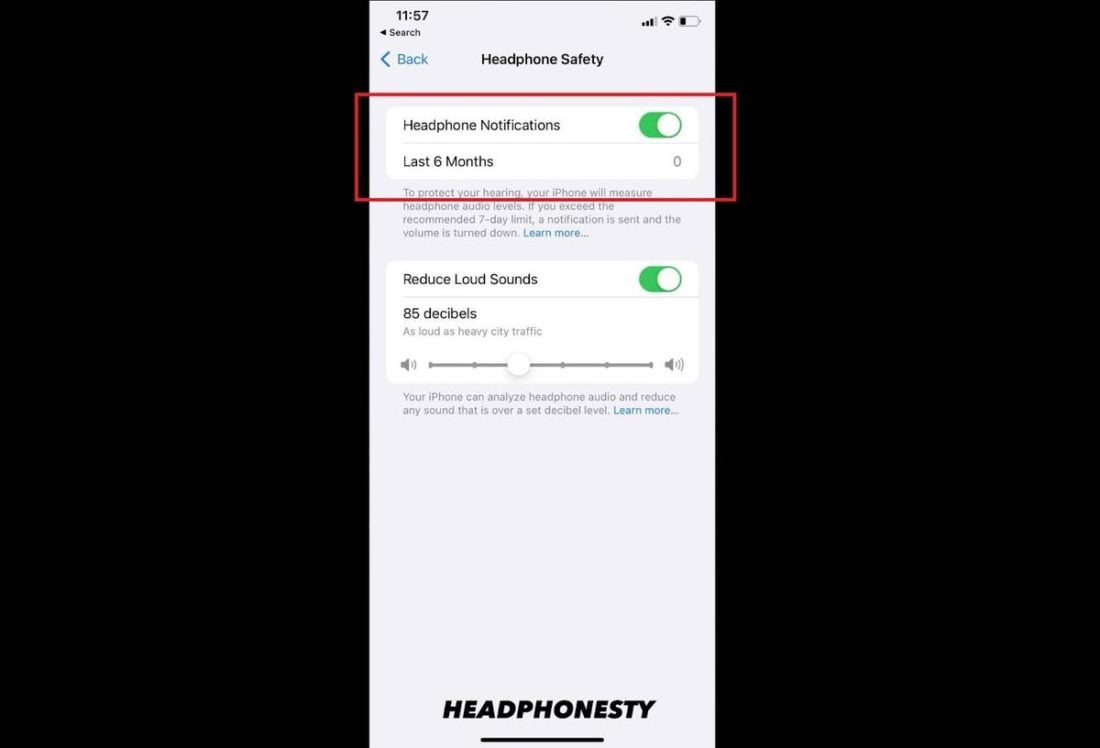 Turning off the iPhone Headphone Safety feature