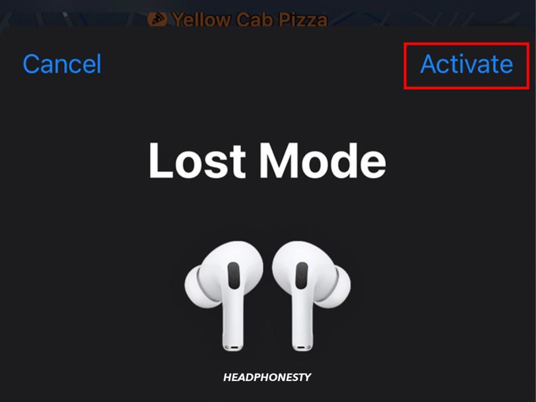 Confirming Lost Mode activation