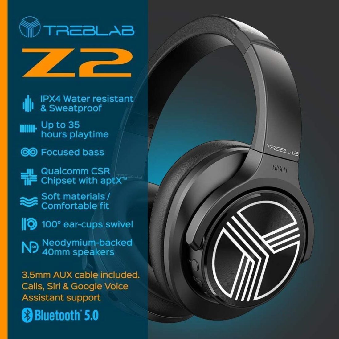 The Treblab Z2's features and specs.