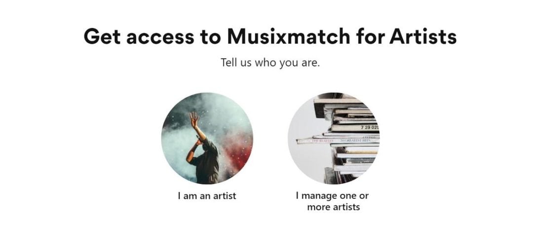 MusixMatch untuk artis.