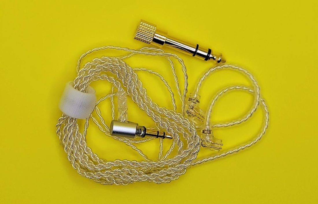 The cable is perfectly acceptable: light, attractive, functional, and the bet part - no microphonics.