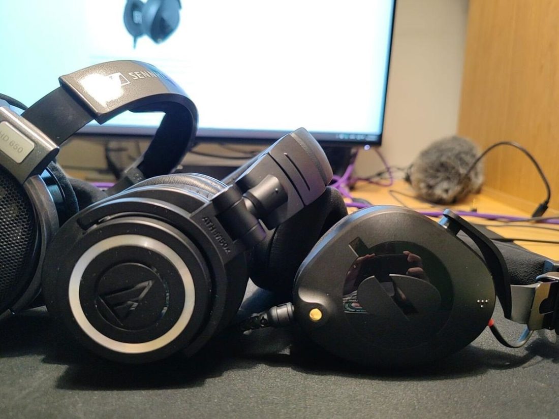 The Rode NTH-100 beside the ATH-M50X