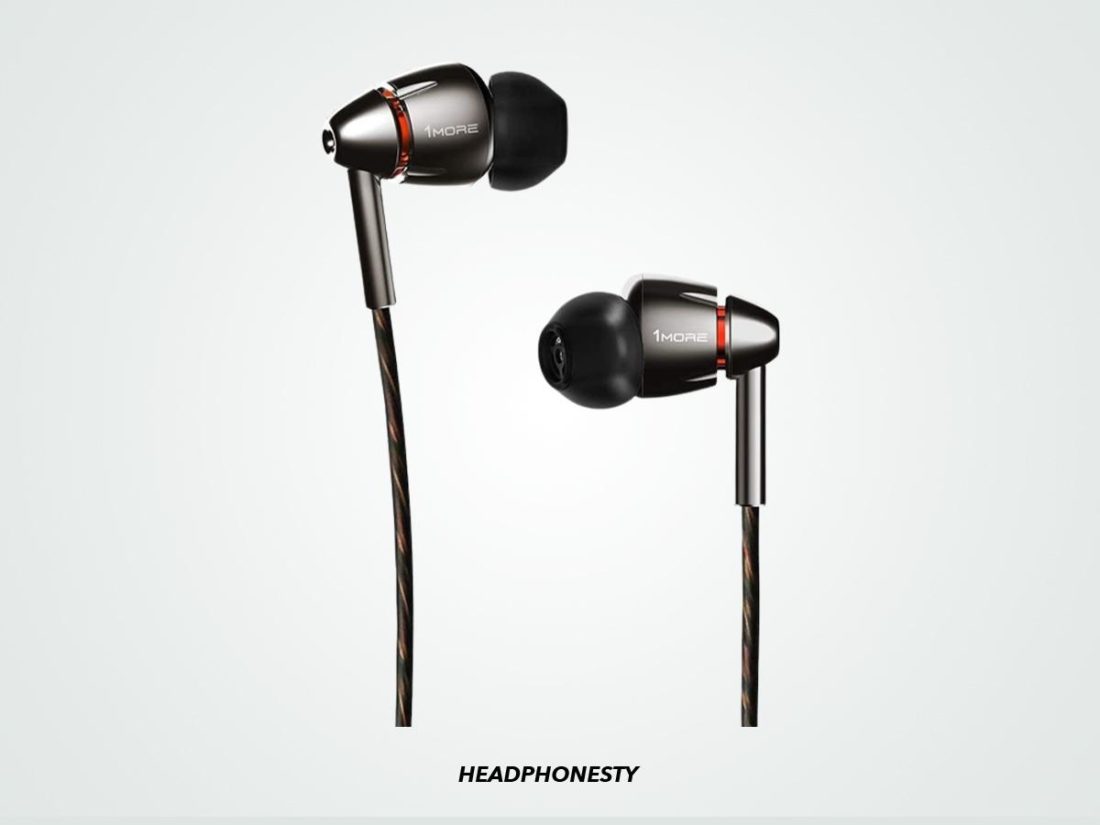 Close look at 1more Quad Driver Earbuds (From: Amazon).