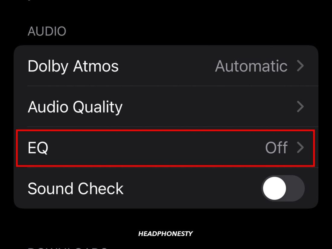 Accessing Apple Music Equalizer on iOS