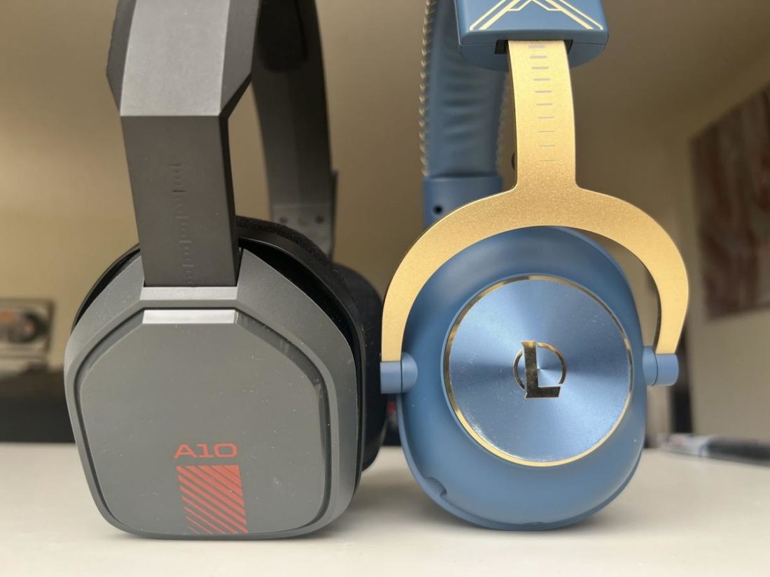 Side by side profile of the A10 and G Pro X headphones.