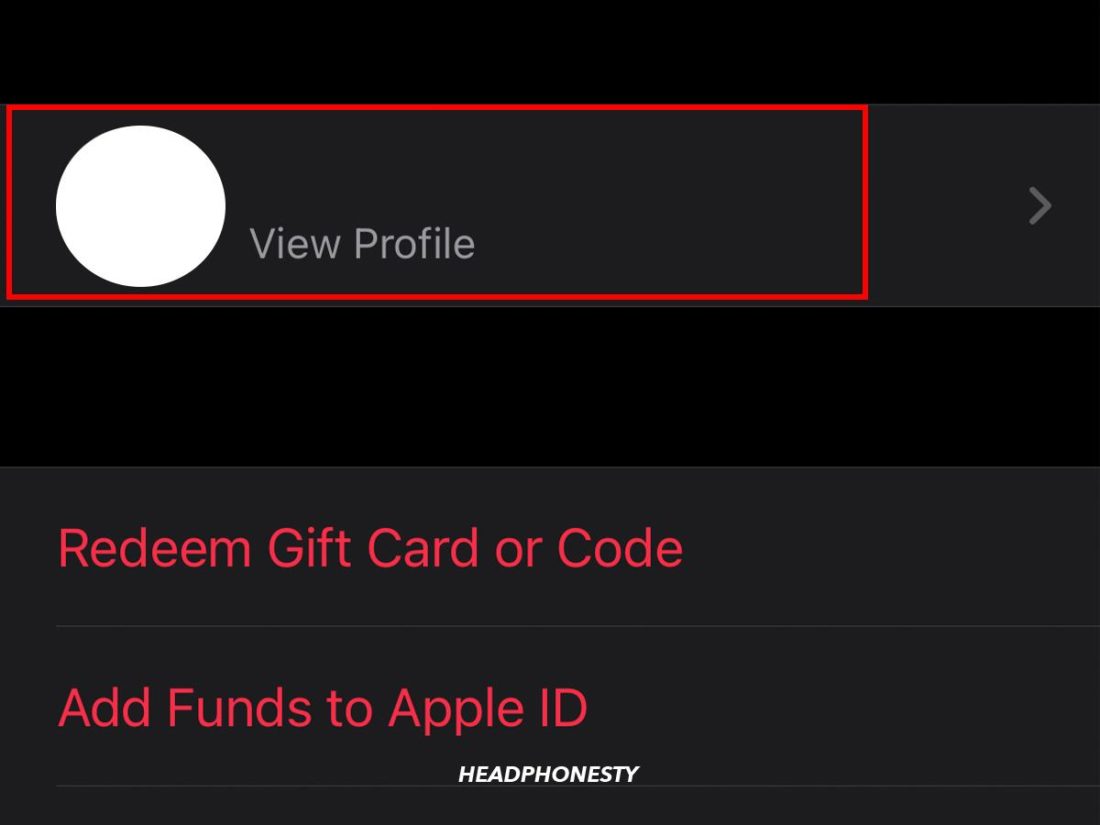 Going to Apple Music Profile on iOS
