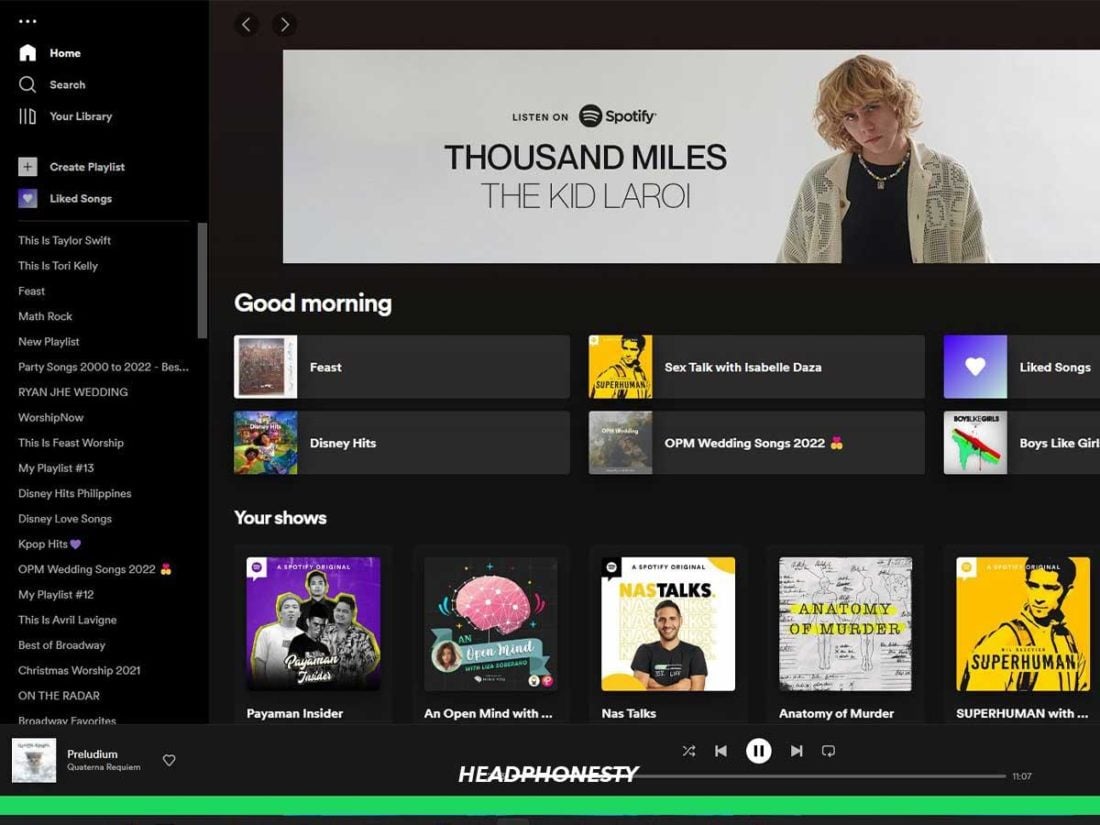 Open Spotify desktop app