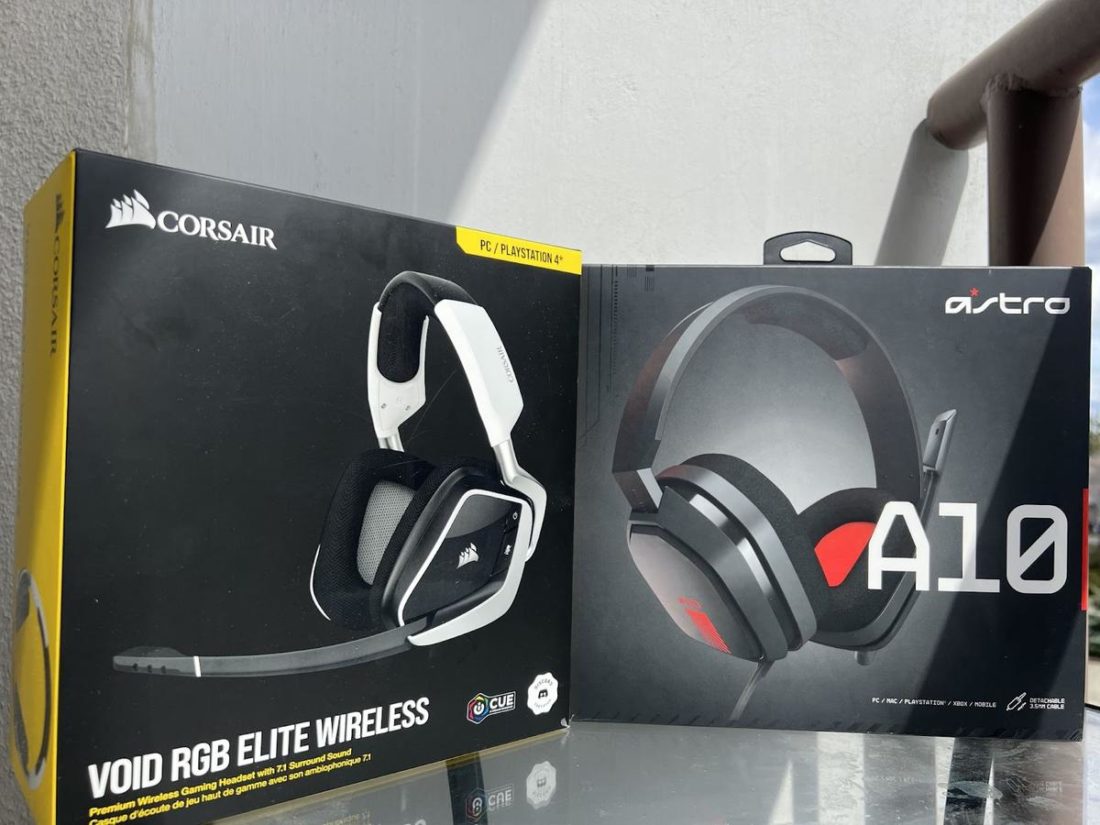 Both headsets have professional-looking boxes.