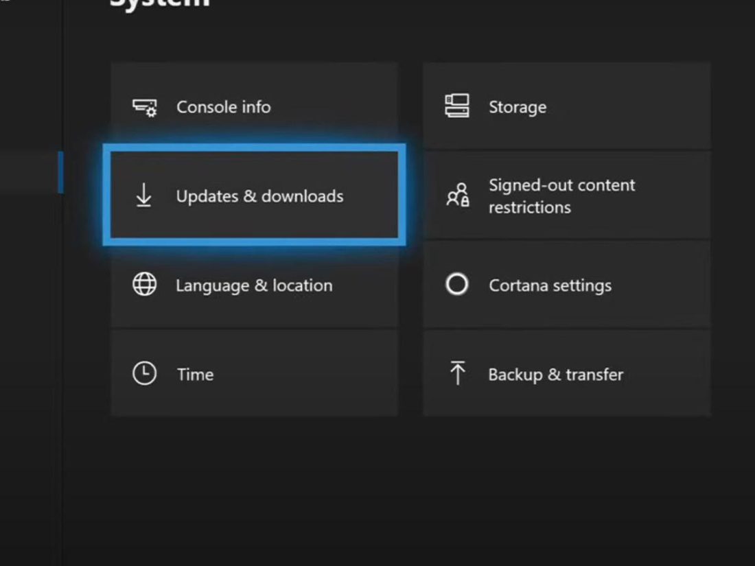 Accessing 'Updates & downloads' option (From: Youtube/Gauging Gadgets) https://www.youtube.com/watch?v=oJwnvIdsT5M