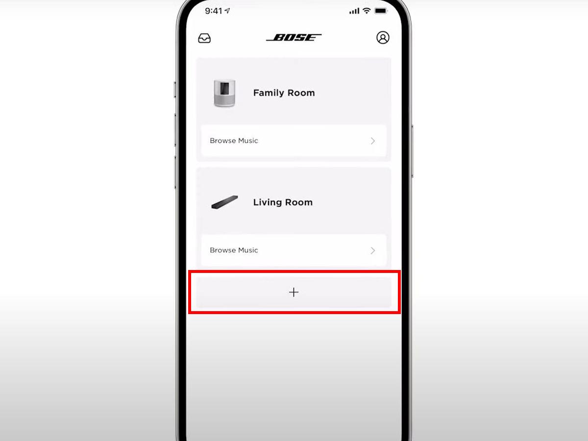 Adding device to app (From: Youtube/Bose Product Support)