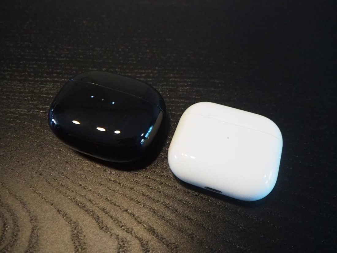 The HiTune T3's charging case is slightly bigger than my AirPod's case.
