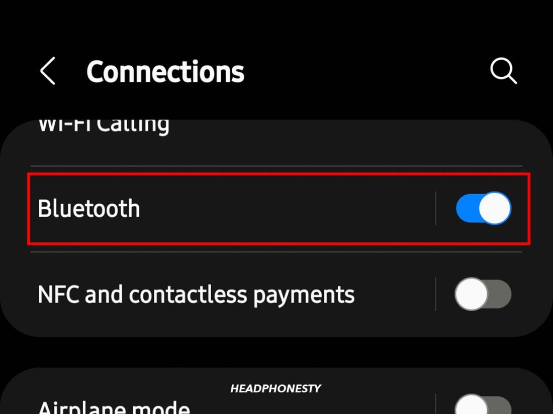 Android Bluetooth settings