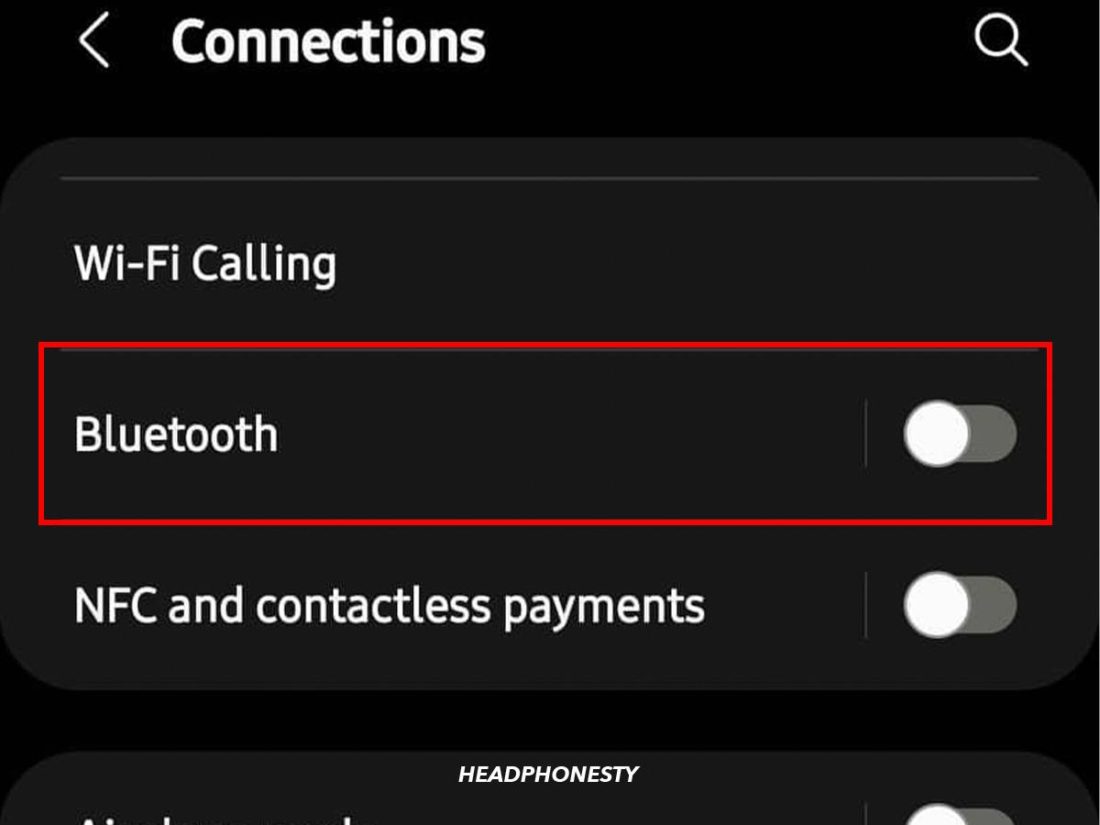 Android Bluetooth settings