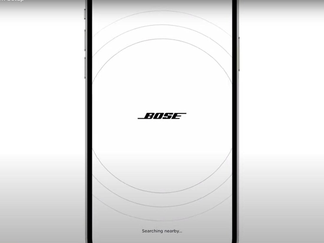 Bose Music app searching for devices (From: Youtube/Bose Product Support)