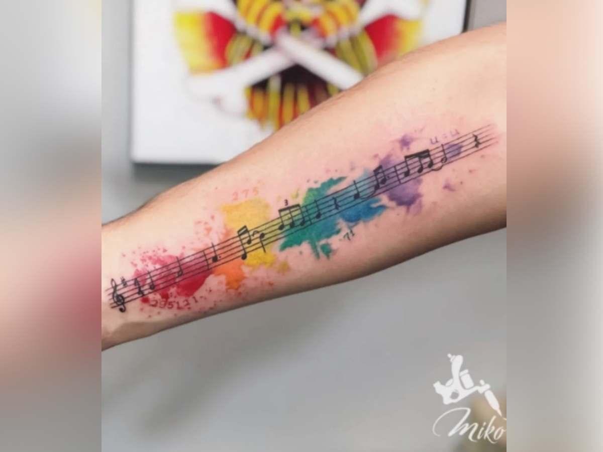 Colorful notes. (From: Tattoodo/Red Baron Ink)
