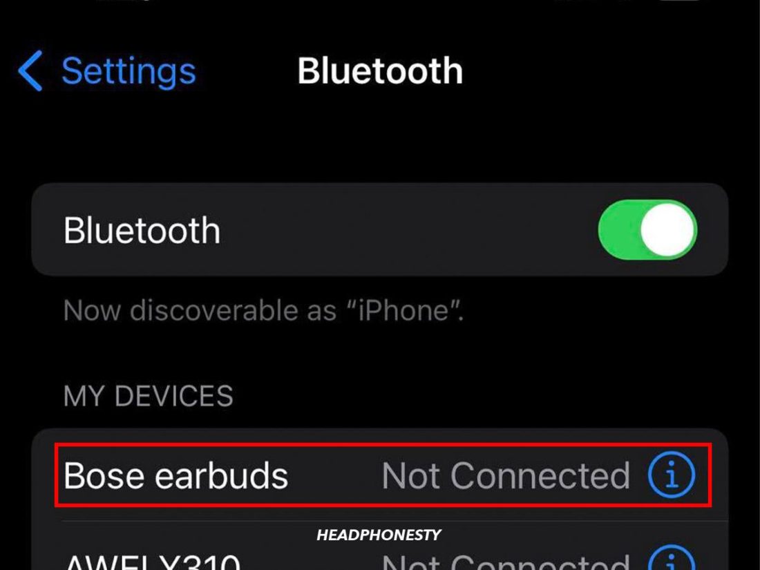 Connecting to Bose earbuds on iOS
