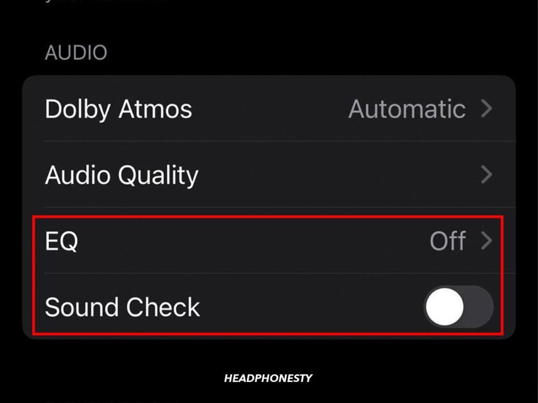 Disabling audio effects