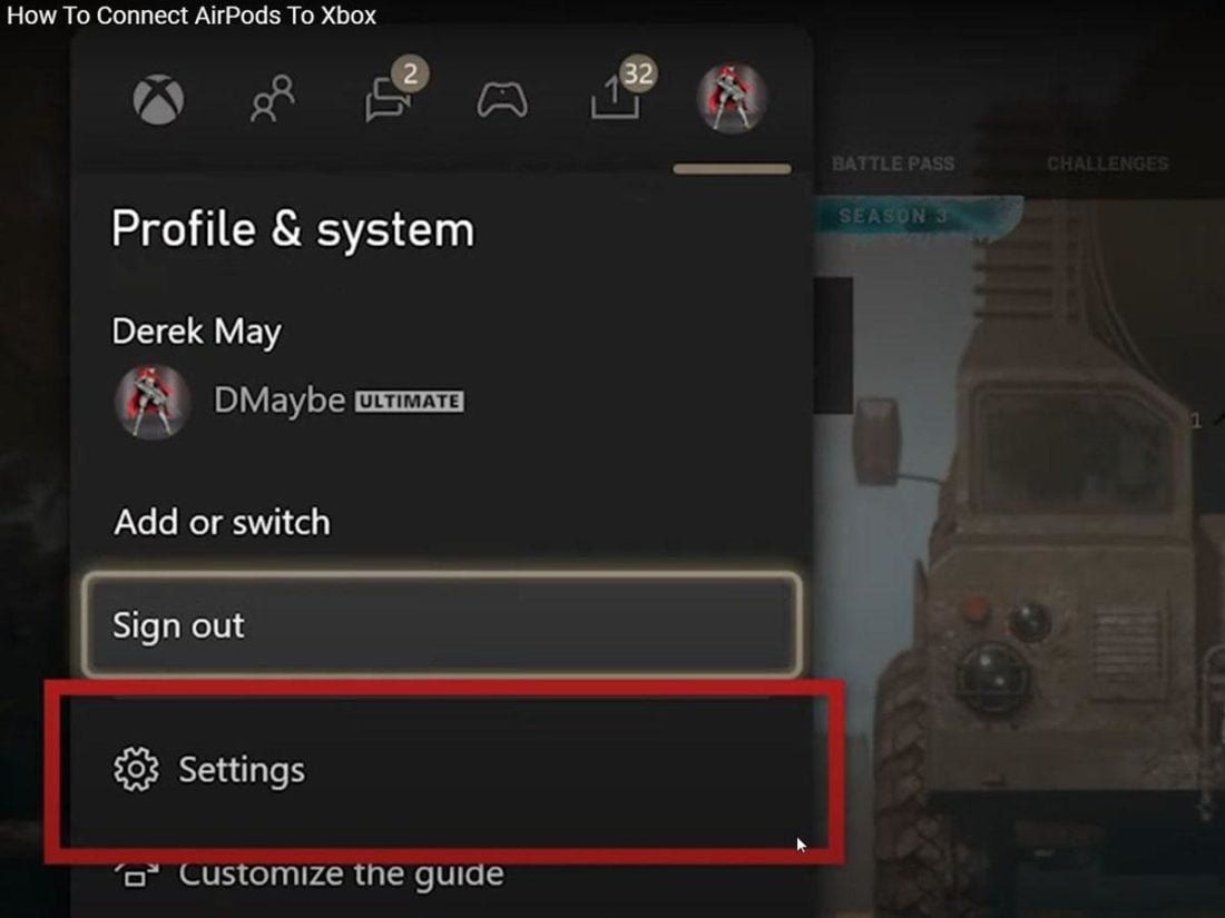 Going to Xbox Settings (From: Youtube/Tech Insider) https://www.youtube.com/watch?v=lNxASb2SSCs