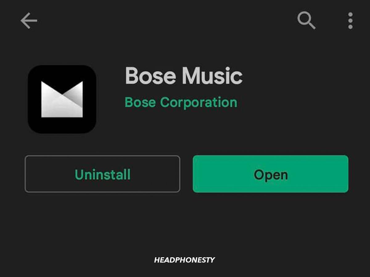 Installing Bose Music app