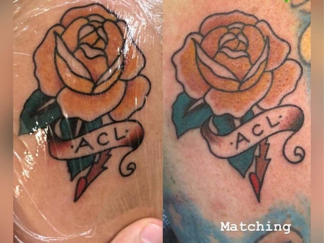 Matching Music Festival Tattoo (From: Instagram/All Saints Tattoo)