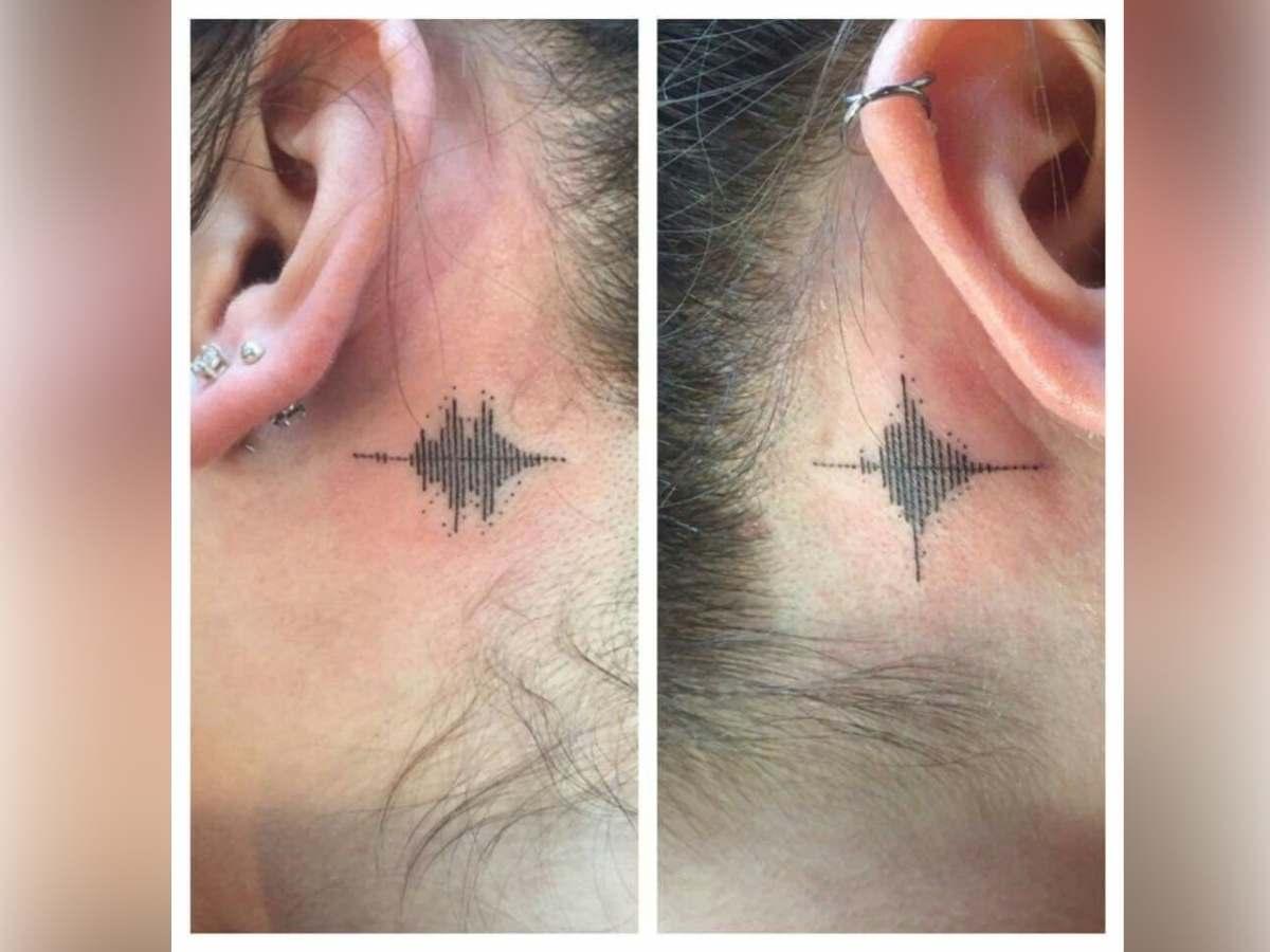 Sound wave line art tattoo. (From: Pinterest/Kathryn Carpenter Fortin)