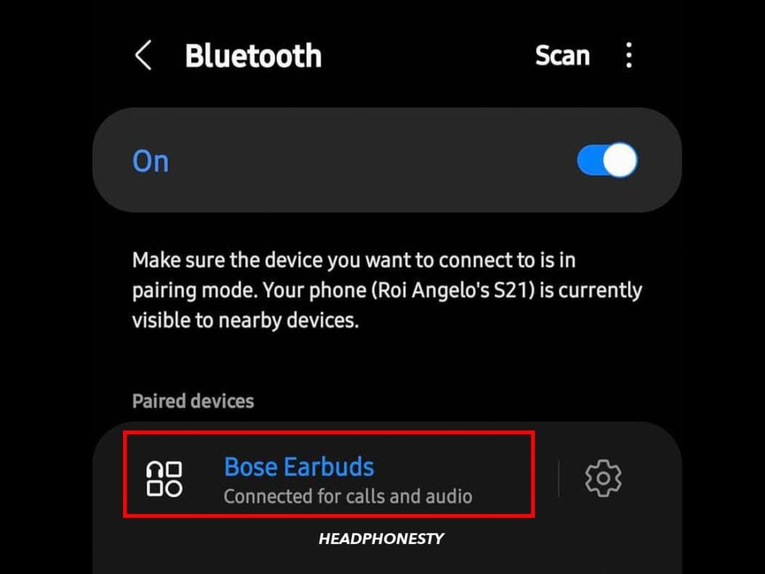 Successfully connected Bose Earbuds to Android