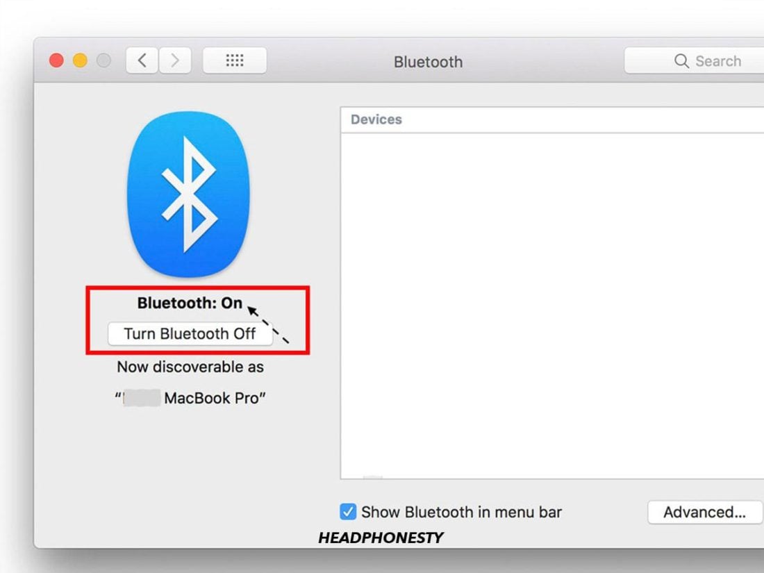 Turning on Bluetooth on Mac