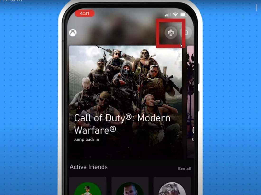 Xbox companion app interface (From: Youtube/Tech Insider)